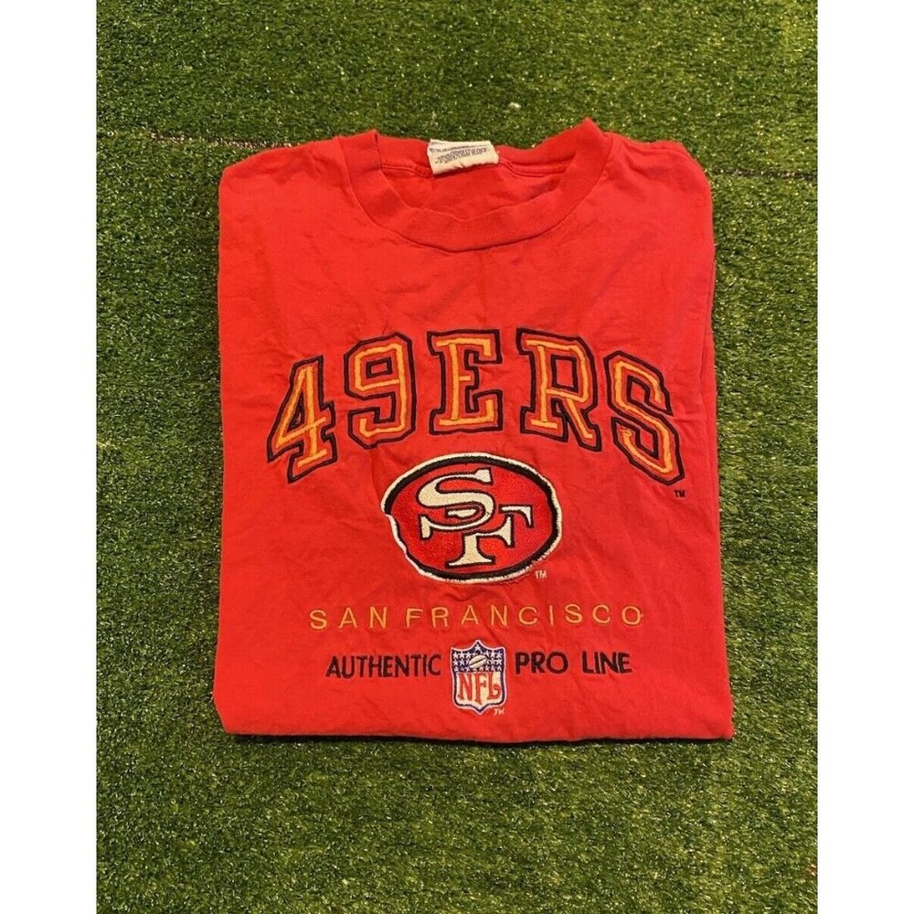 Vintage San Francisco 49ers shirt mens large red logo athletic football nfl 8